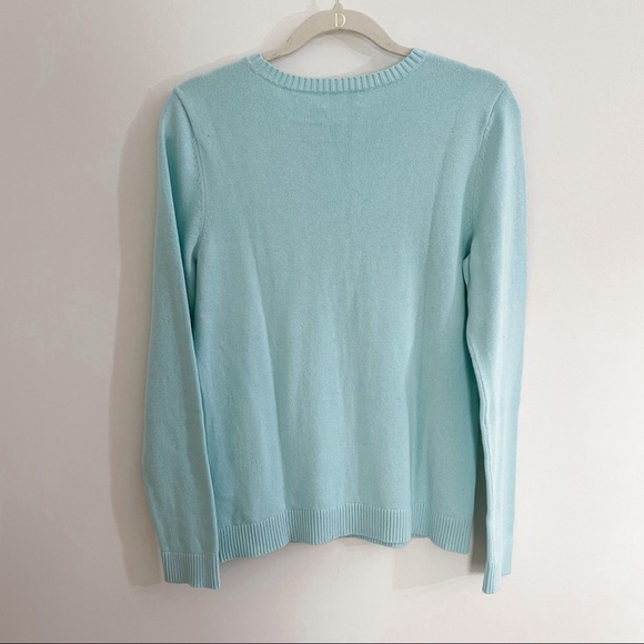 Vineyard Vines Zebra Whale Intarsia Sweater in Aqua - Picture 10 of 14